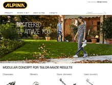 Tablet Screenshot of alpina-garden.com